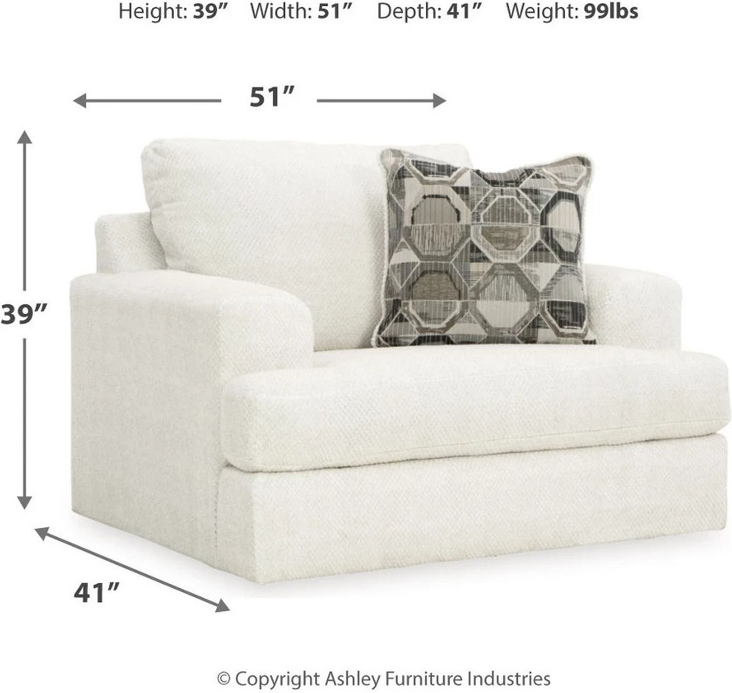 Karinne Chair and A Half In Linen 3140323