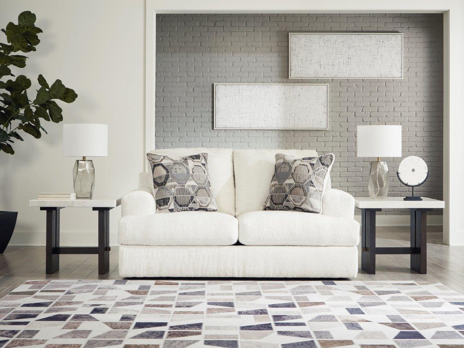 Karinne Loveseat In Linen 3140335