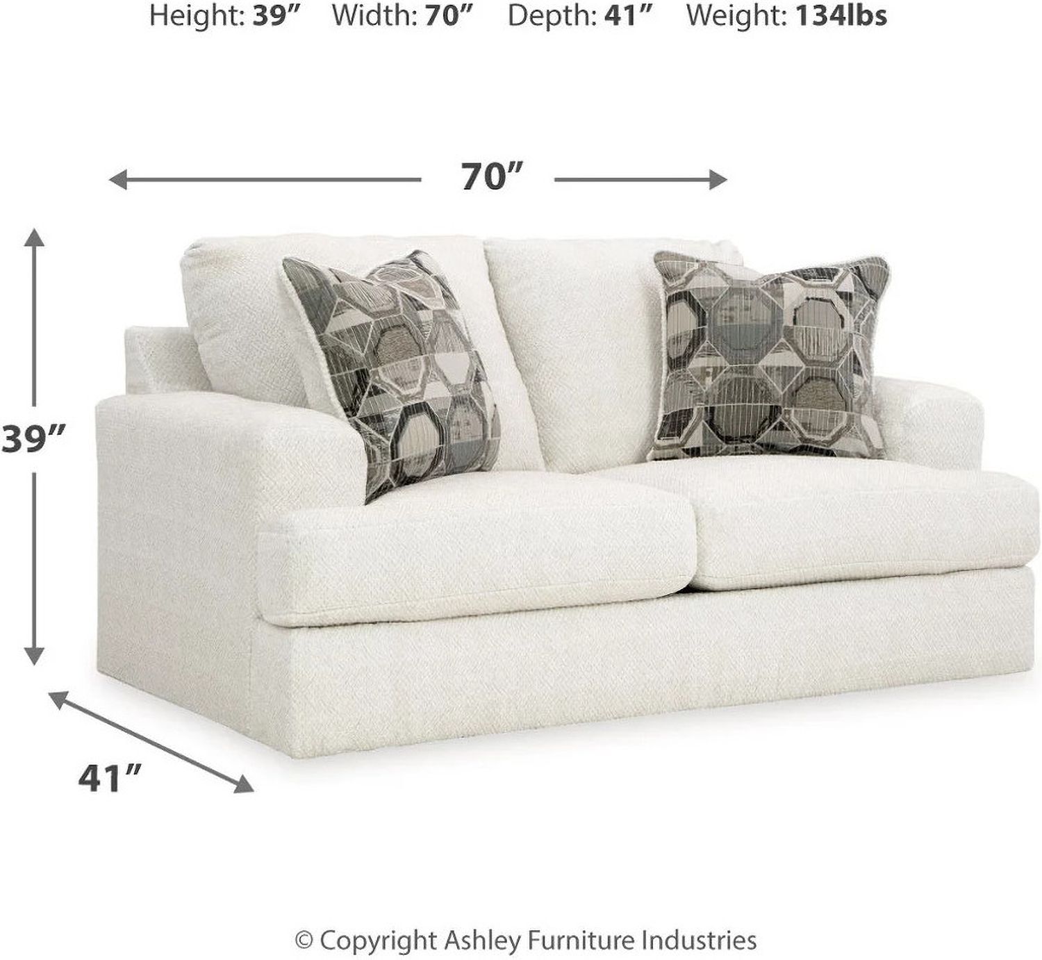 Karinne Loveseat In Linen 3140335