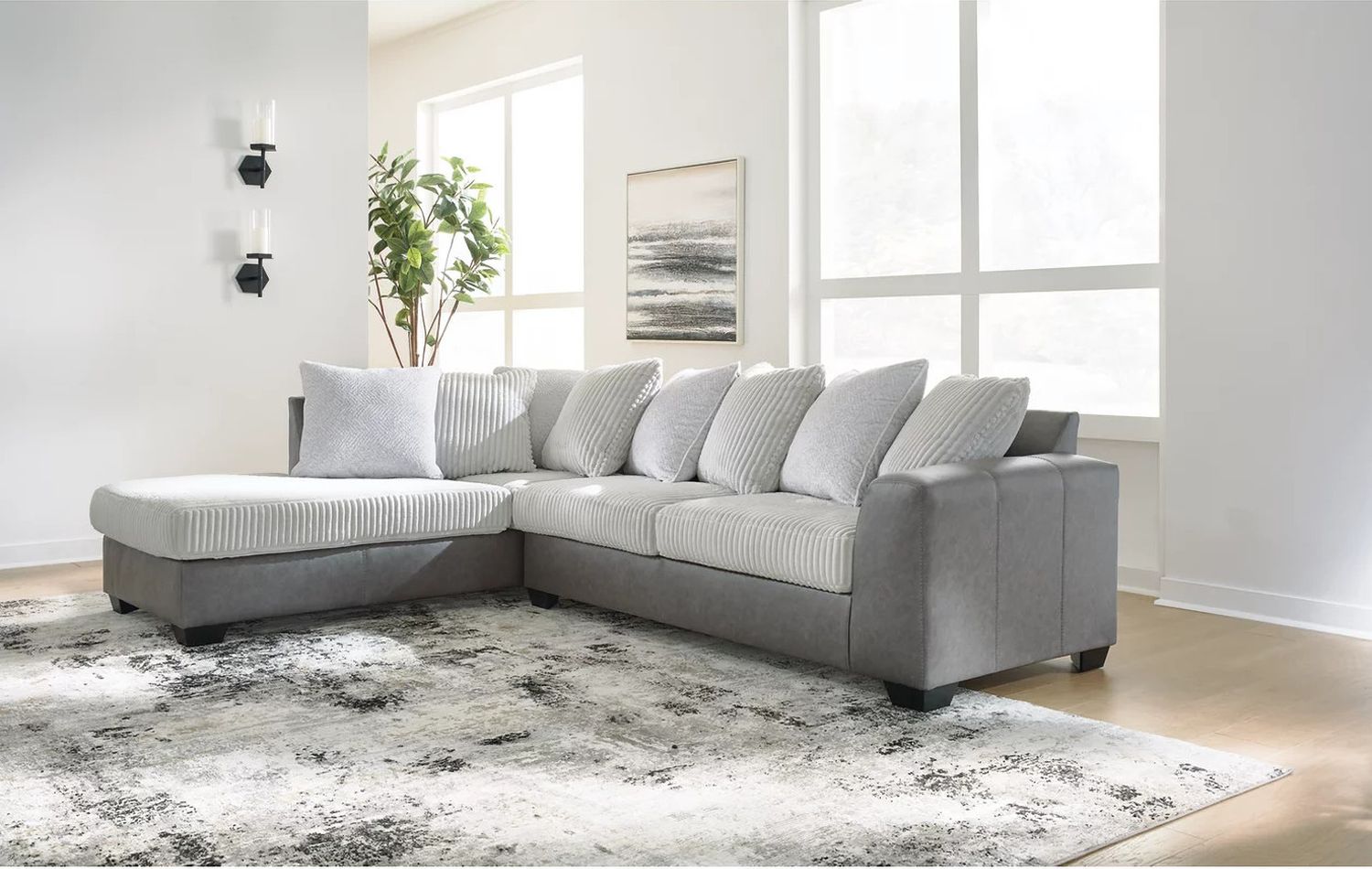 Clairette Court 2-Piece Sectional With LAF Chaise In Alloy 31503S1