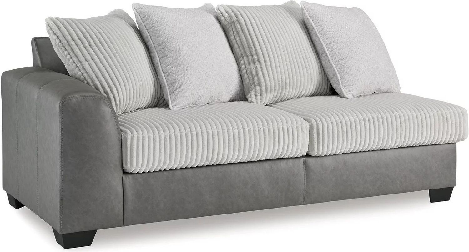 Clairette Court 2-Piece Sectional With RAF Chaise In Alloy 31503S2