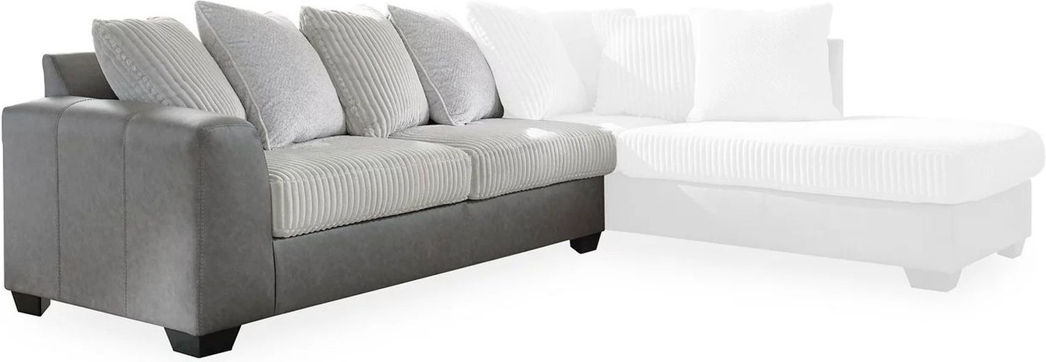 Clairette Court 2-Piece Sectional With RAF Chaise In Alloy 31503S2