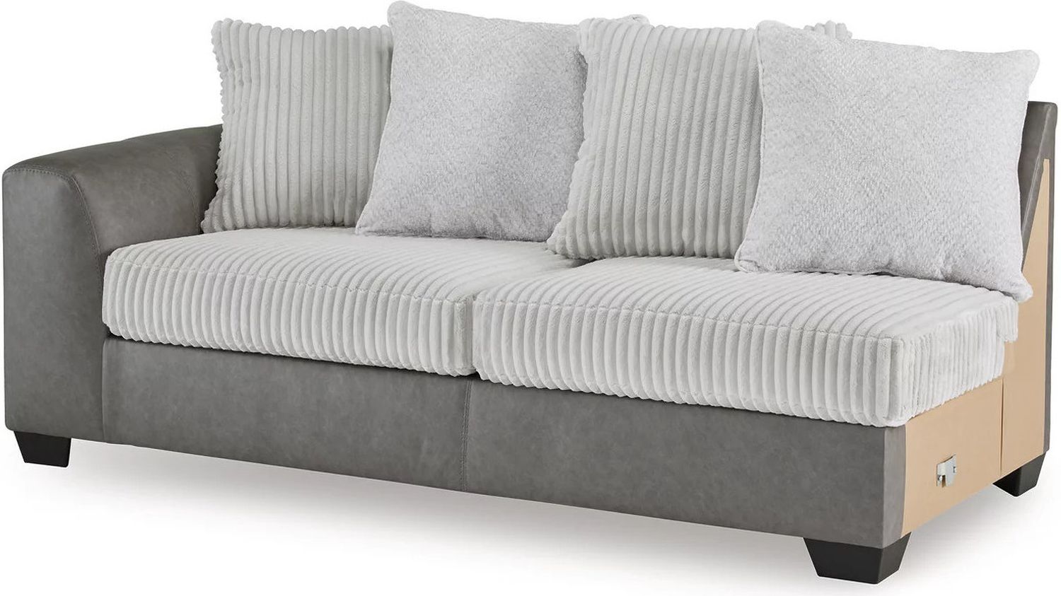 Clairette Court 2-Piece Sectional With RAF Chaise In Alloy 31503S2