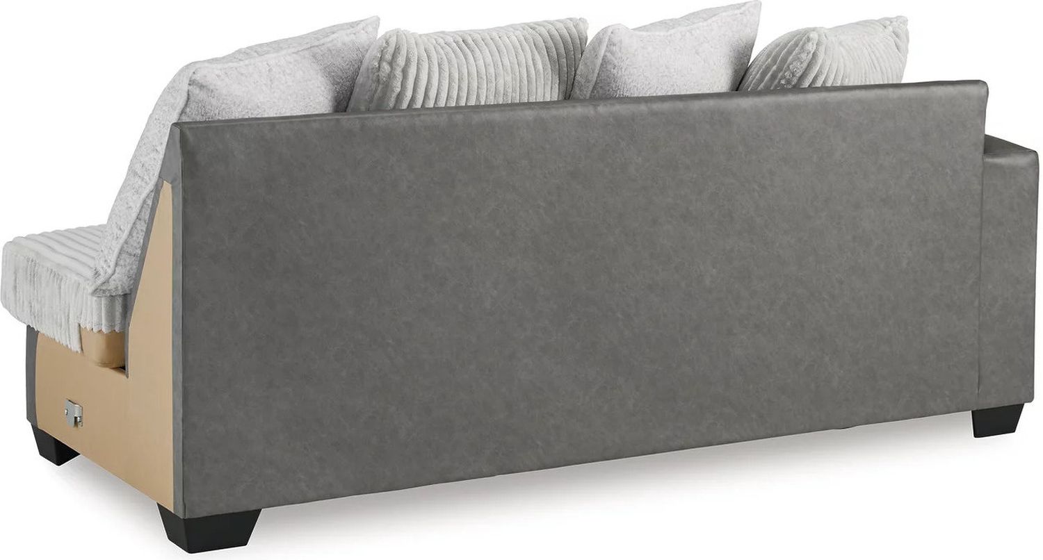 Clairette Court 2-Piece Sectional With RAF Chaise In Alloy 31503S2