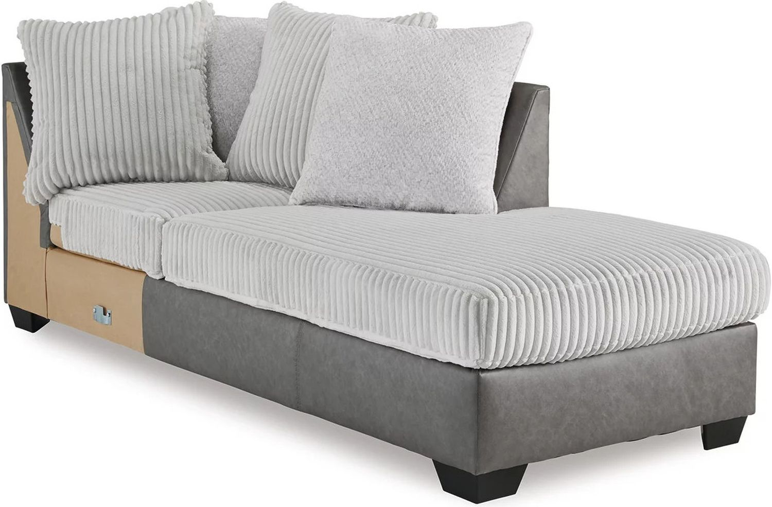 Clairette Court 2-Piece Sectional With RAF Chaise In Alloy 31503S2