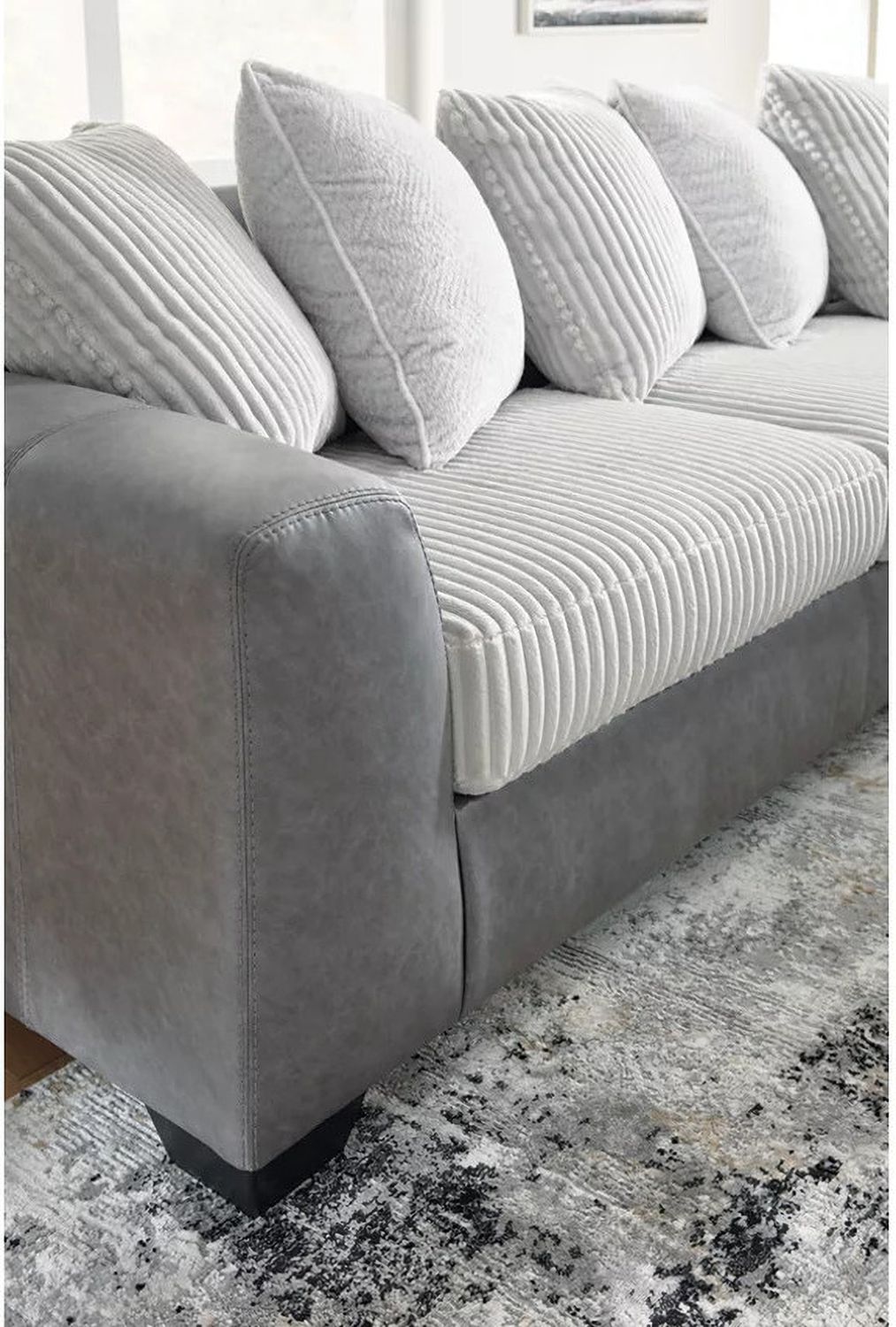 Clairette Court 2-Piece Sectional With RAF Chaise In Alloy 31503S2