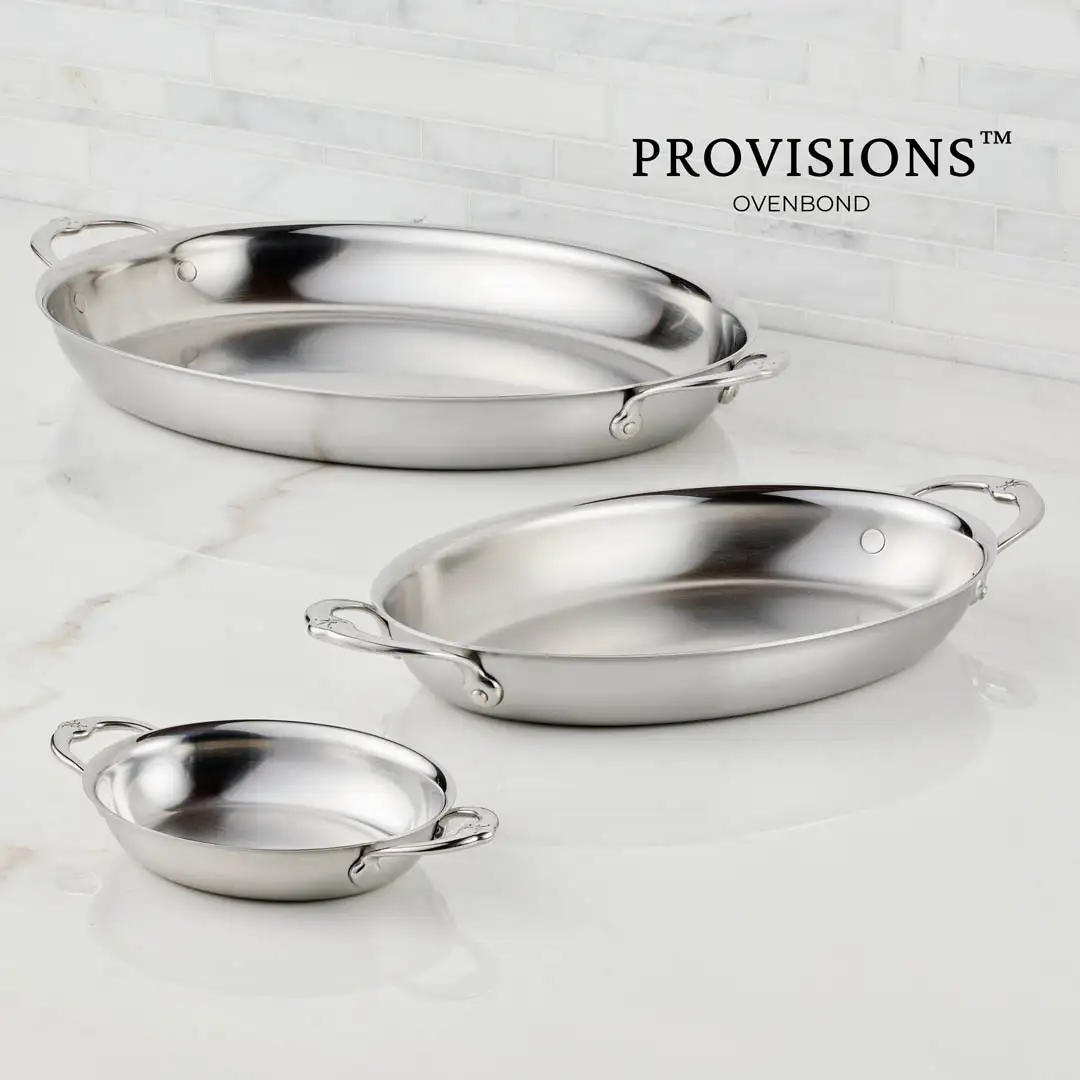 17.5-Inch x 14-Inch Clad Oval Roaster 31723