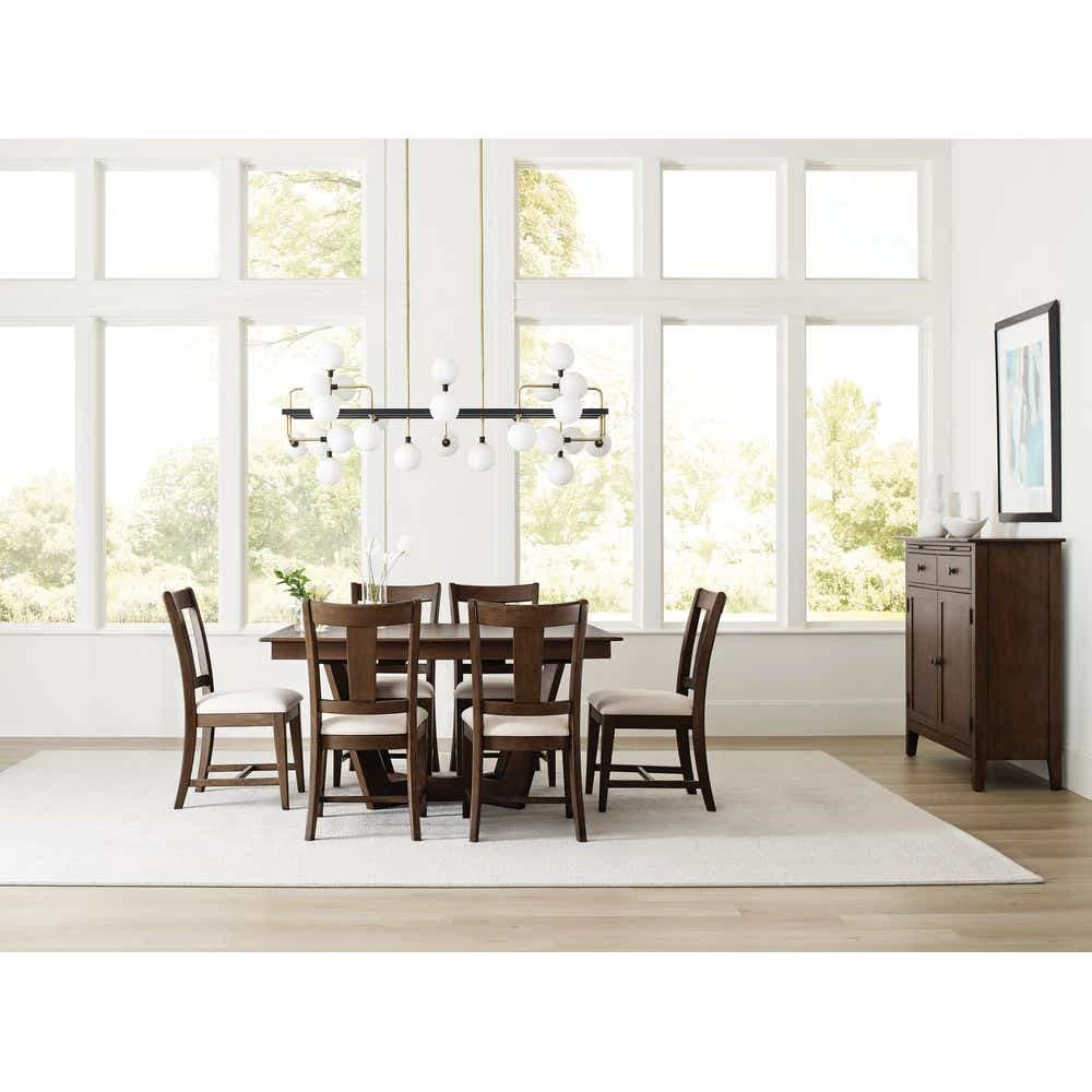 Kafe 60" Rectangular Trestle Table Pkg 317746MP
