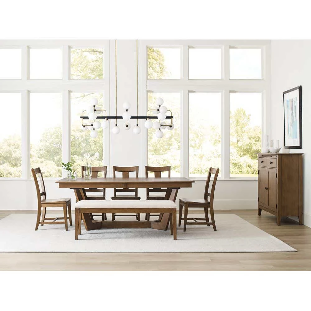 Kafe 80" Rectangular Trestle Table Pkg 317747LP