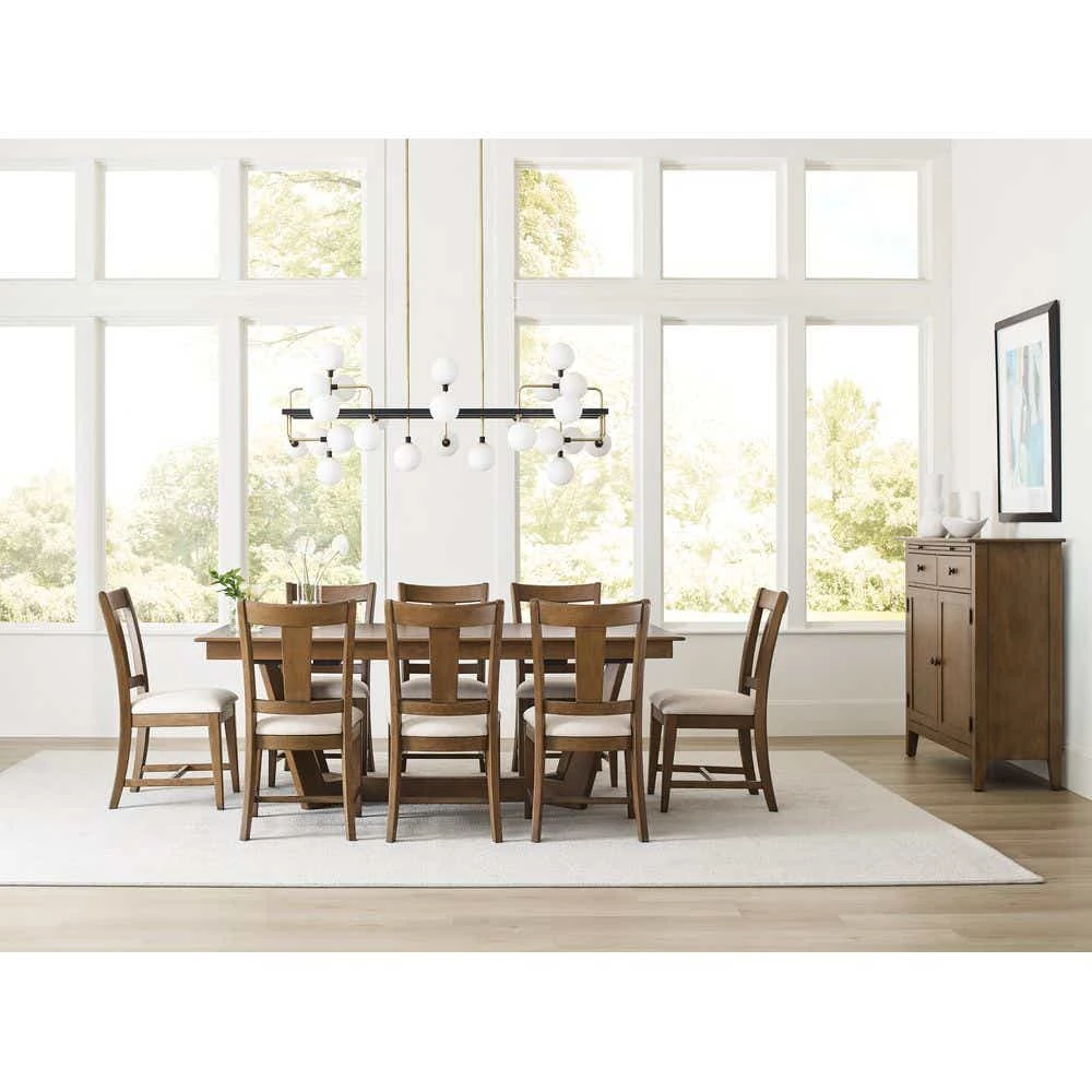 Kafe 80" Rectangular Trestle Table Pkg 317747LP