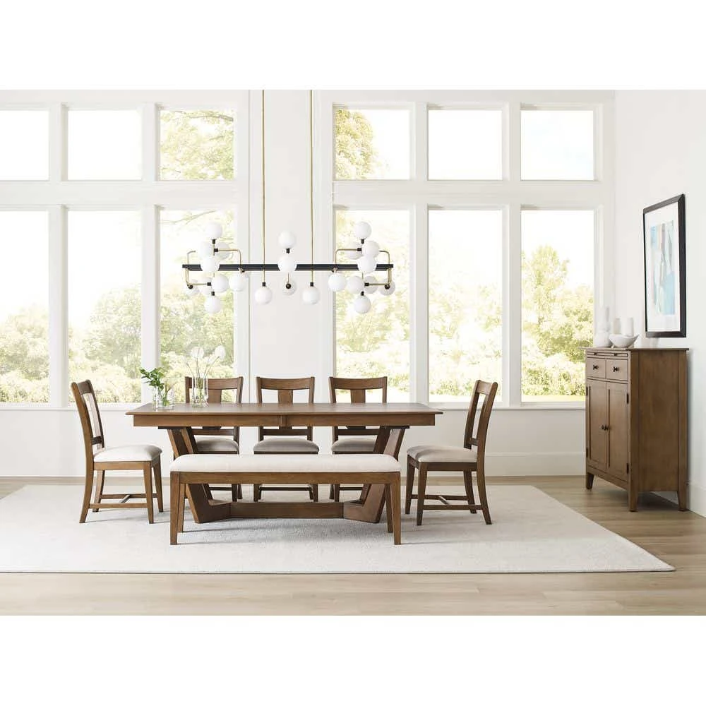 Kafe 80" Rectangular Trestle Table Pkg 317747LP