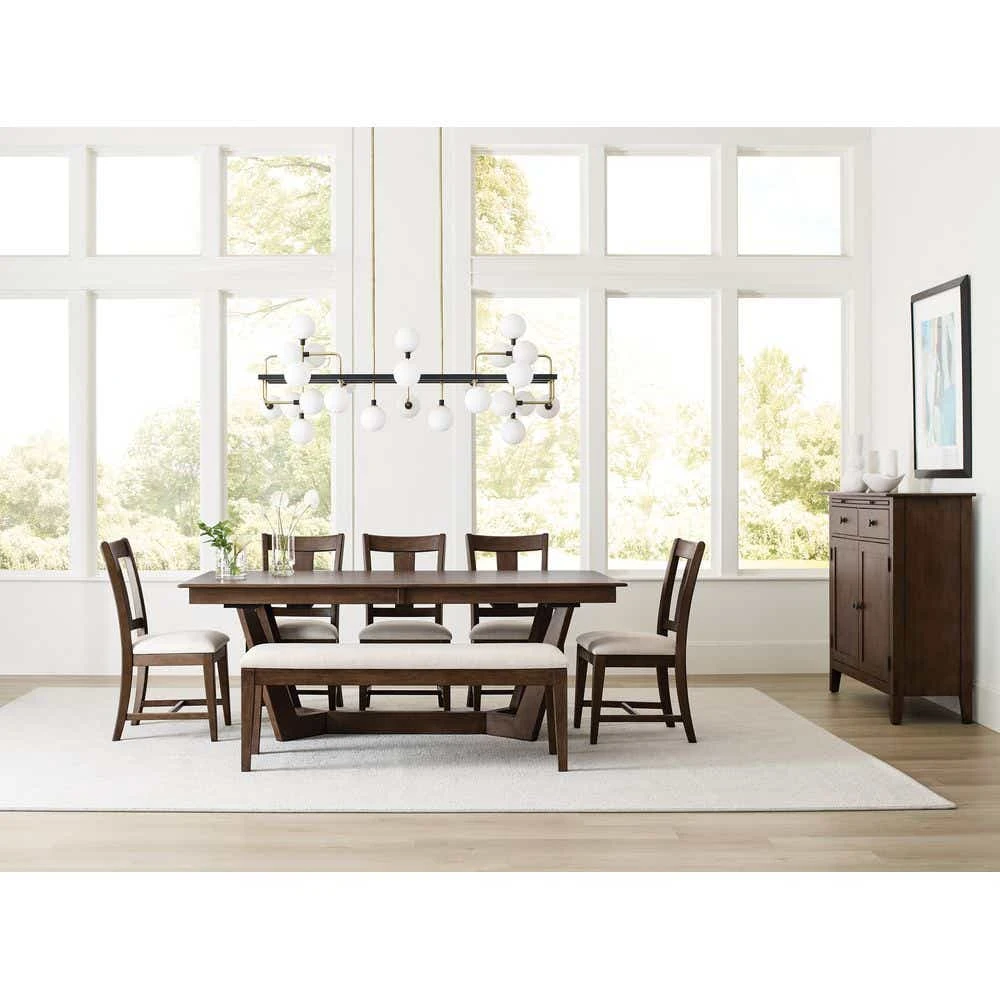 Kafe 80" Rectangular Trestle Table Pkg 317747MP