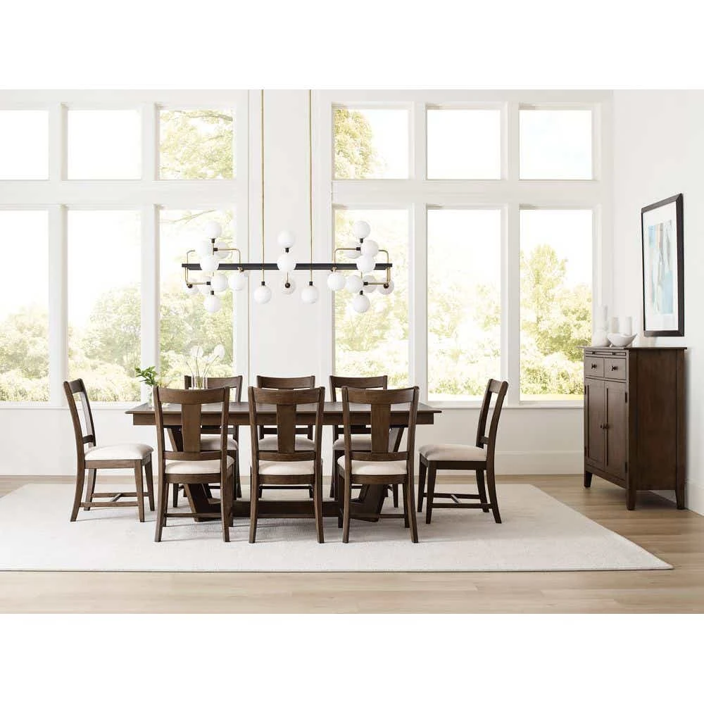 Kafe 80" Rectangular Trestle Table Pkg 317747MP