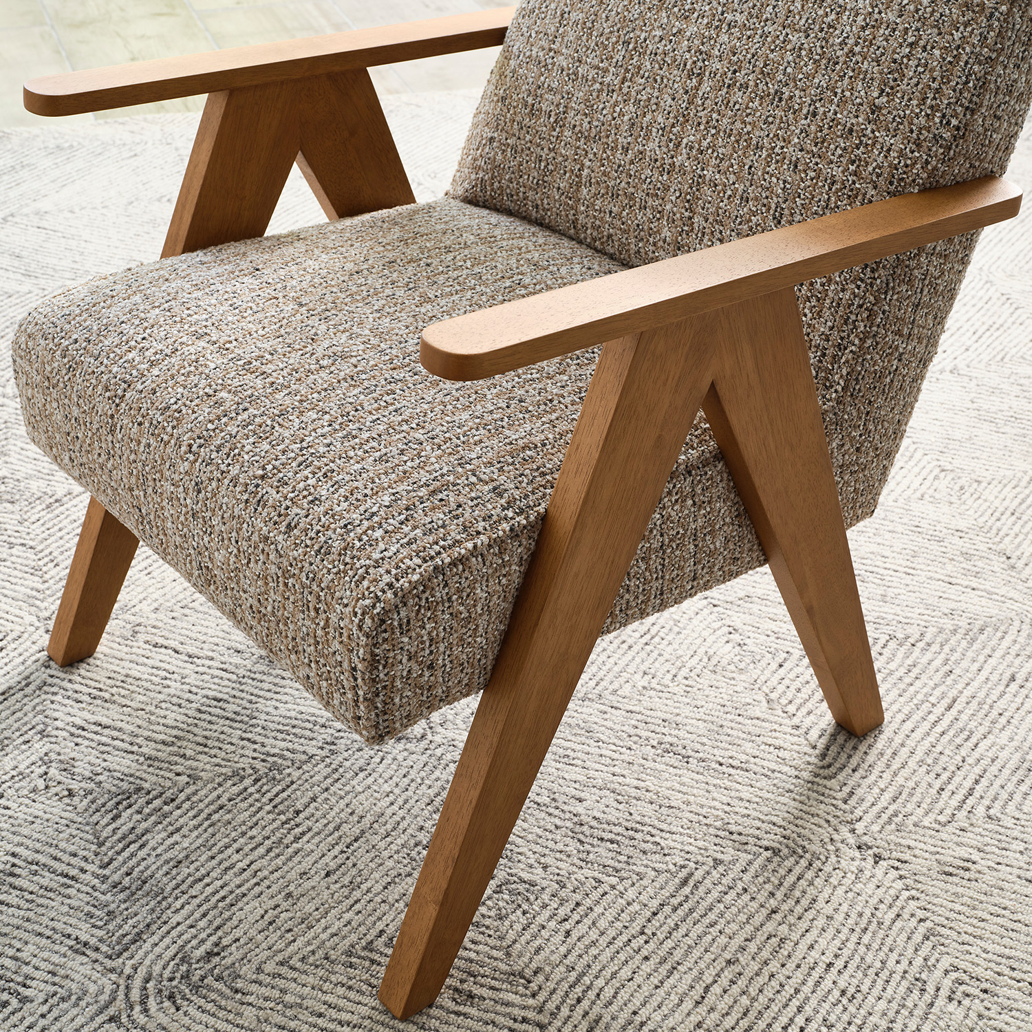 Bayden - Modern Sawhorse Accent Chair - Honey Birch - 3180HB 3180HB