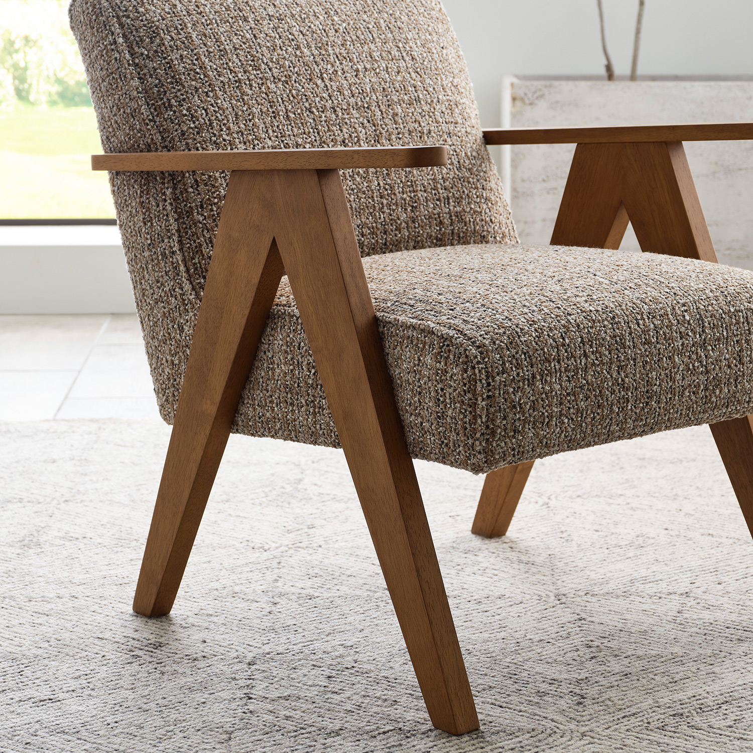 Bayden - Modern Sawhorse Accent Chair - Honey Birch - 3180HB 3180HB