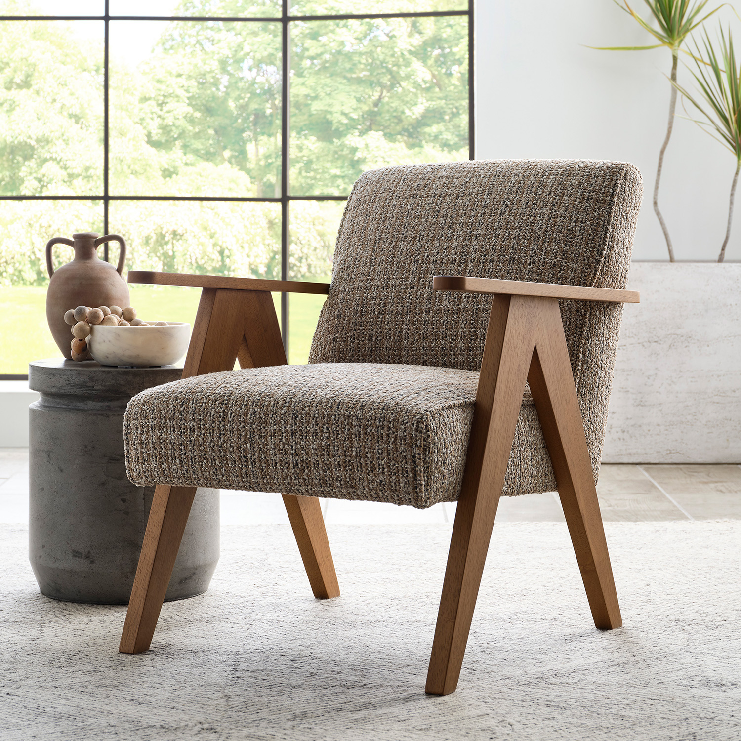 Bayden - Modern Sawhorse Accent Chair - Honey Birch - 3180HB 3180HB
