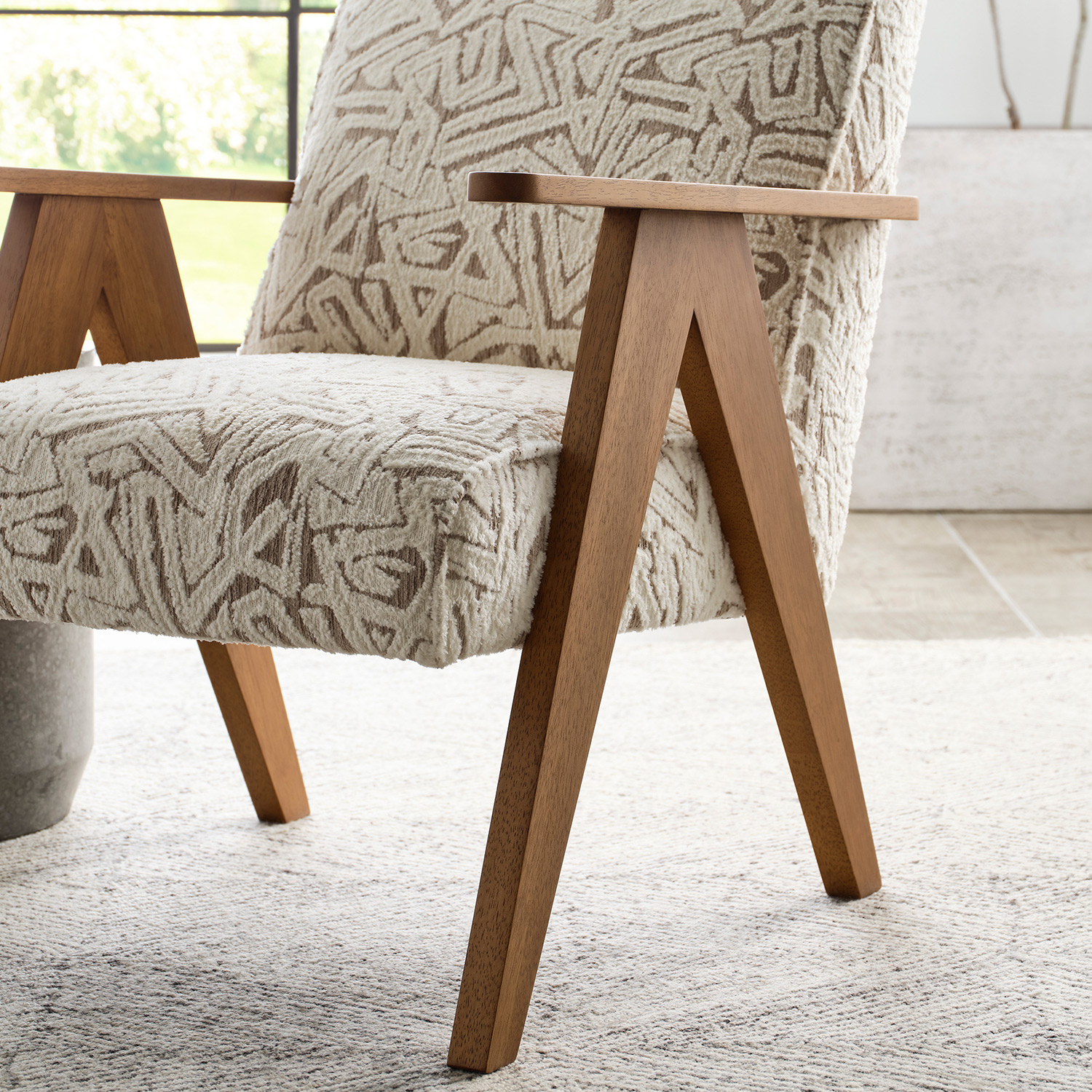 Bayden - Modern Sawhorse Accent Chair - Honey Birch - 3180HB 3180HB