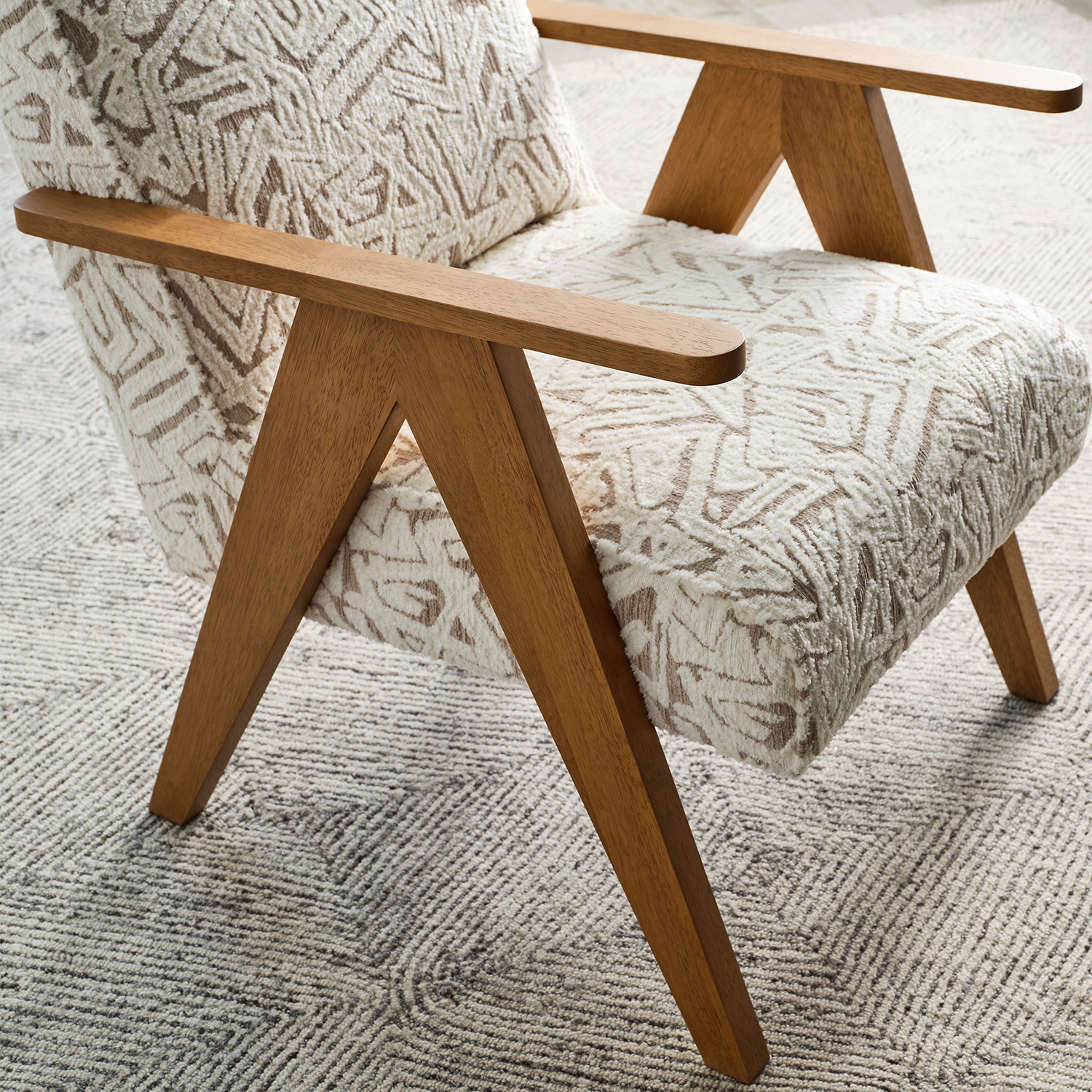 Bayden - Modern Sawhorse Accent Chair - Honey Birch - 3180HB 3180HB