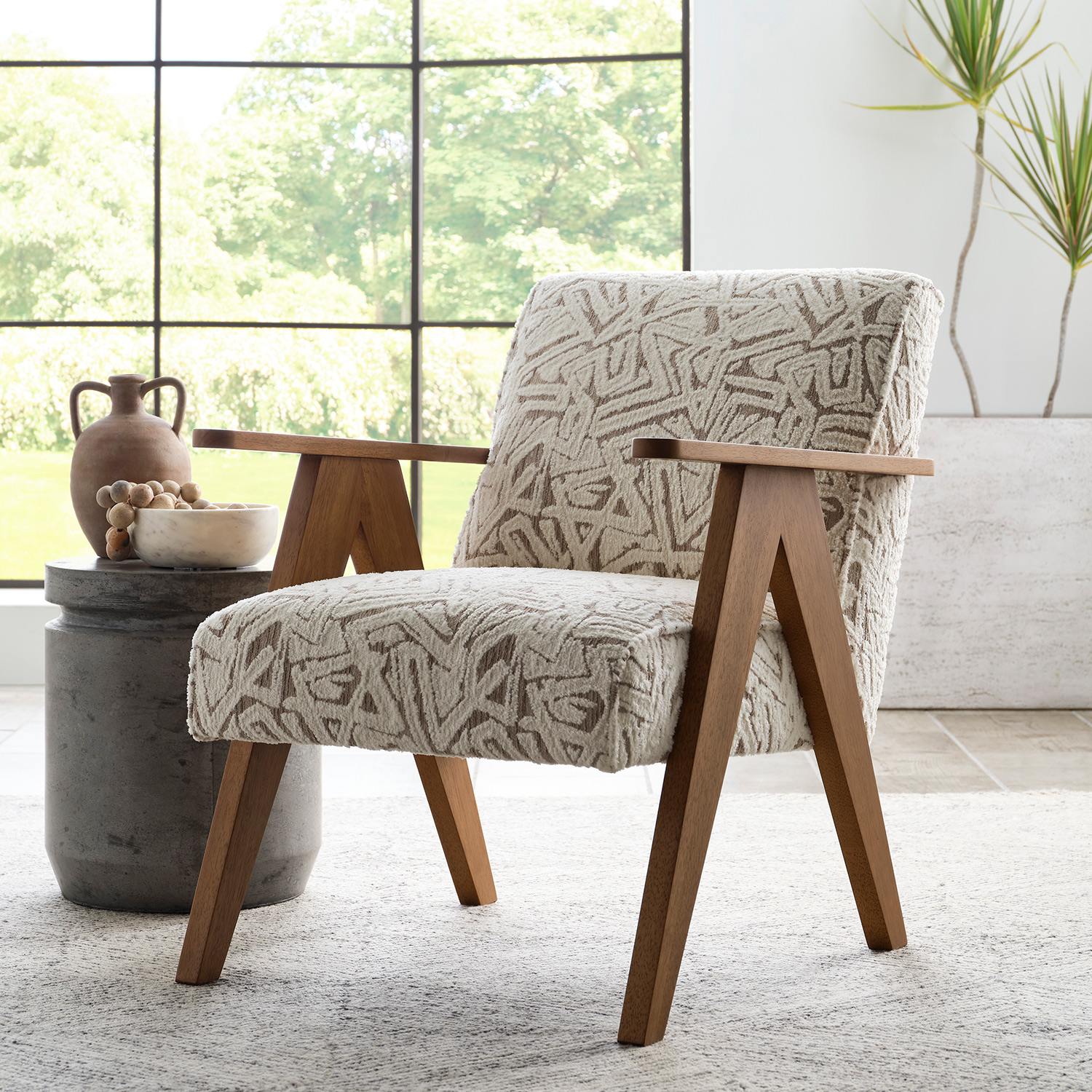 Bayden - Modern Sawhorse Accent Chair - Honey Birch - 3180HB 3180HB