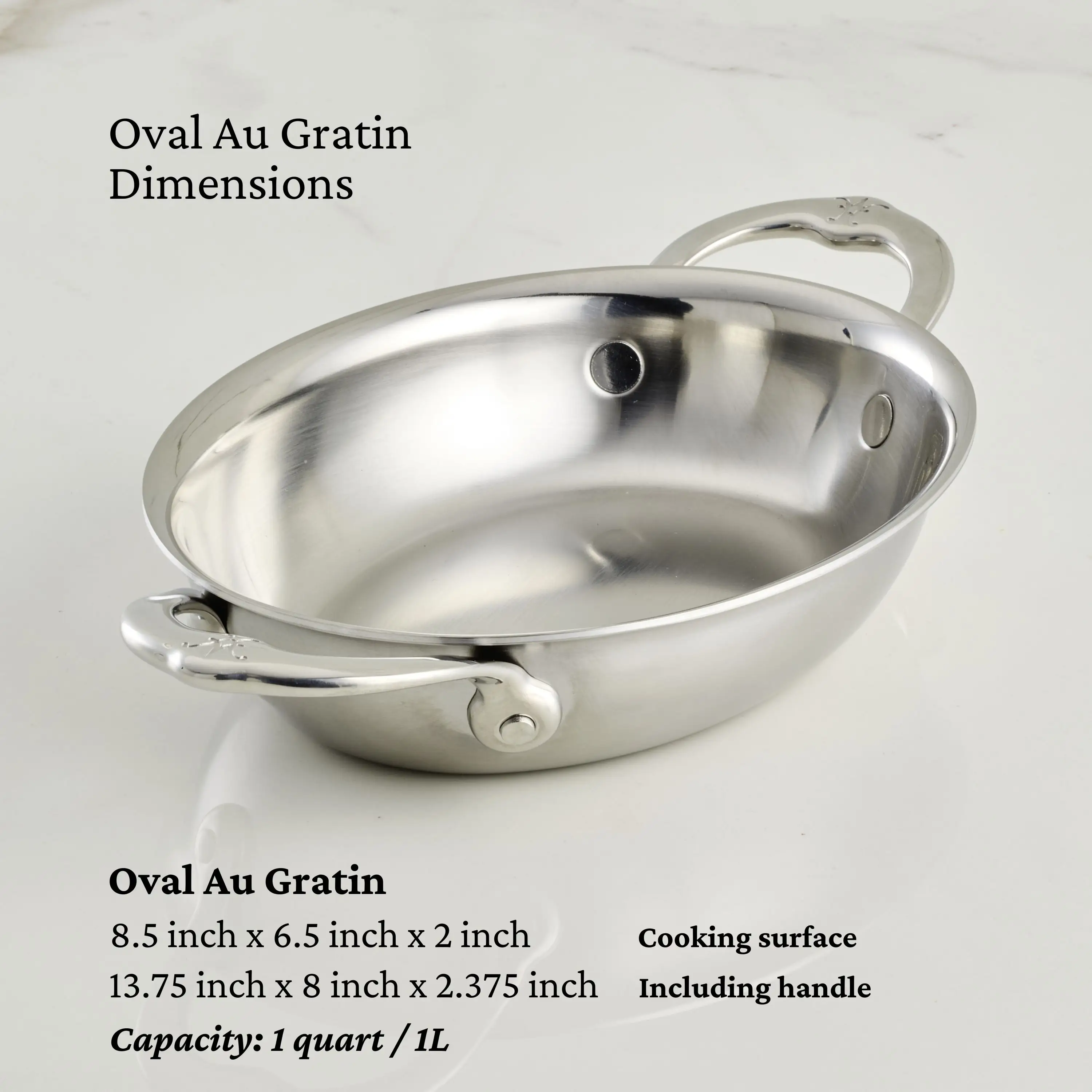 8.5-Inch x 6.5-Inch Oval Au Gratin 31827