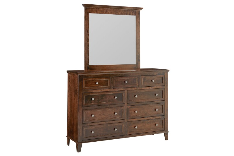 Amish Essentials Belmont 9 Drawer Dresser and Mirror 32093247
