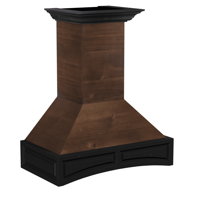 Wooden Wall Mount Range Hood - Includes Dual Remote Motor (321AR-RD) - 42 Inch / 700 321ARRD42