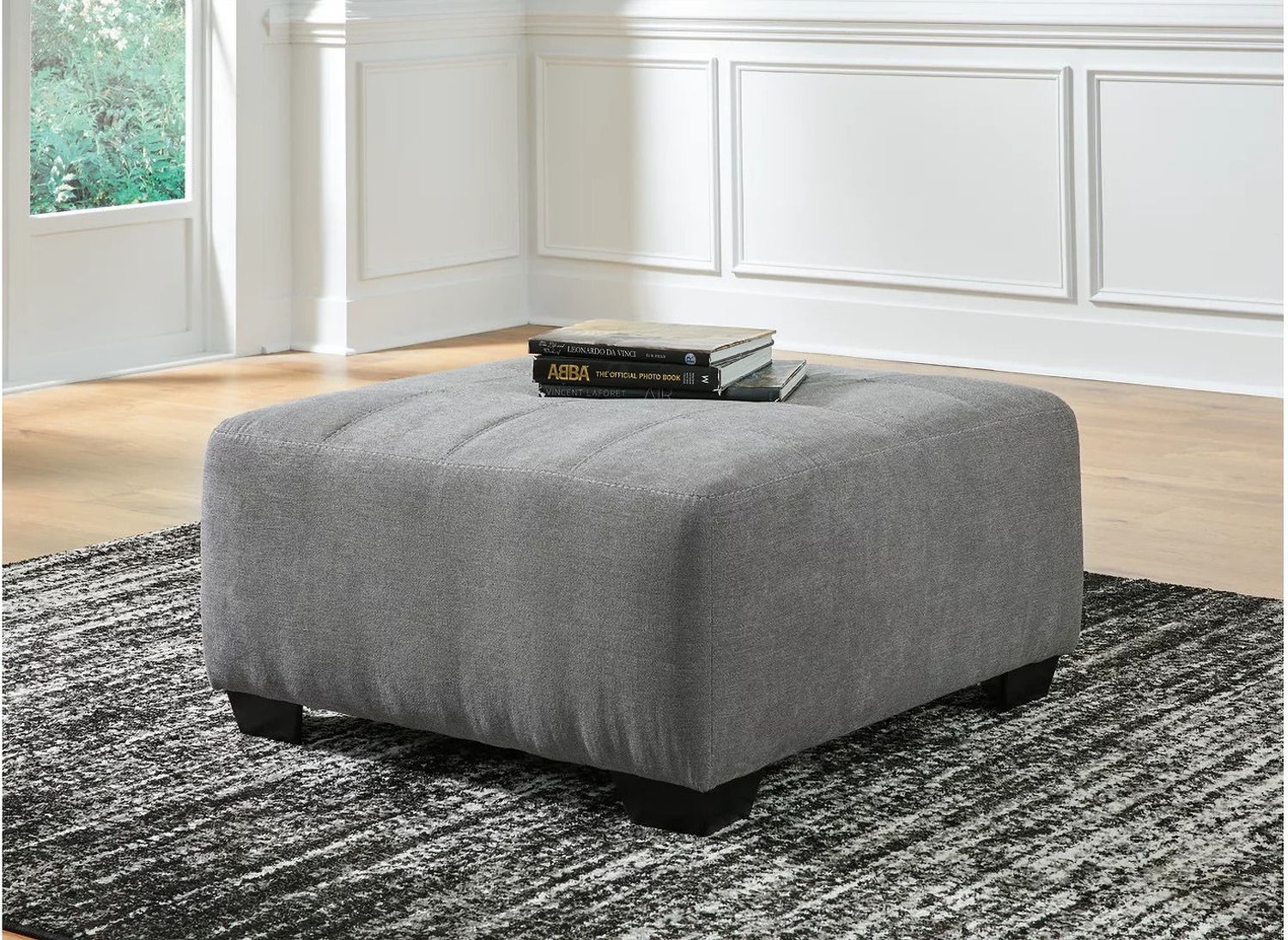 Birkdale Court Oversized Accent Ottoman In Gray 3240208