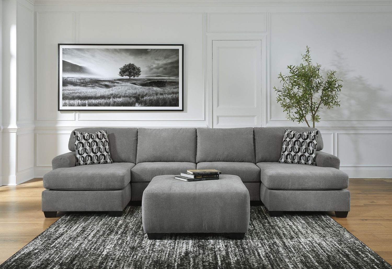 Birkdale Court Oversized Accent Ottoman In Gray 3240208