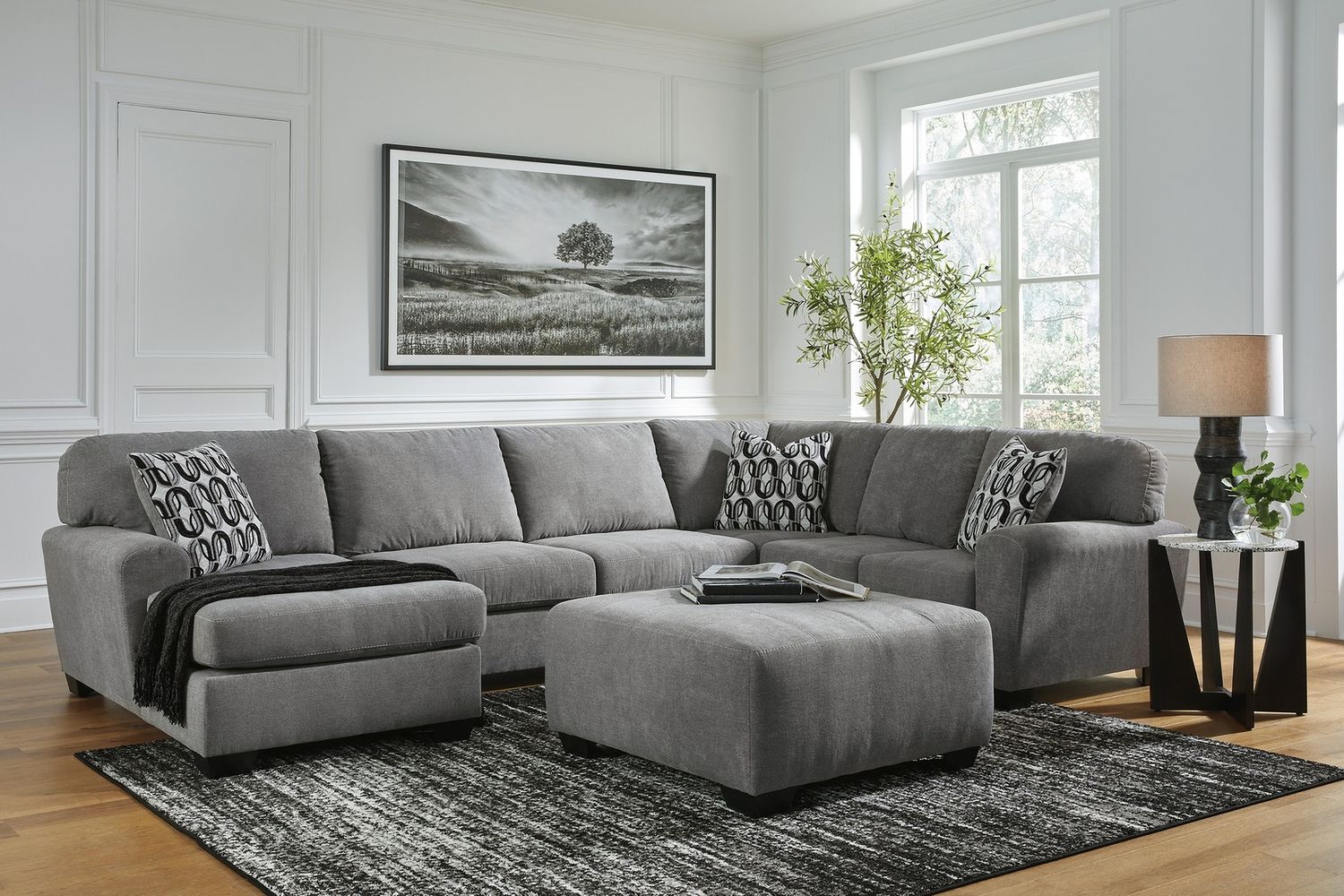Birkdale Court Oversized Accent Ottoman In Gray 3240208