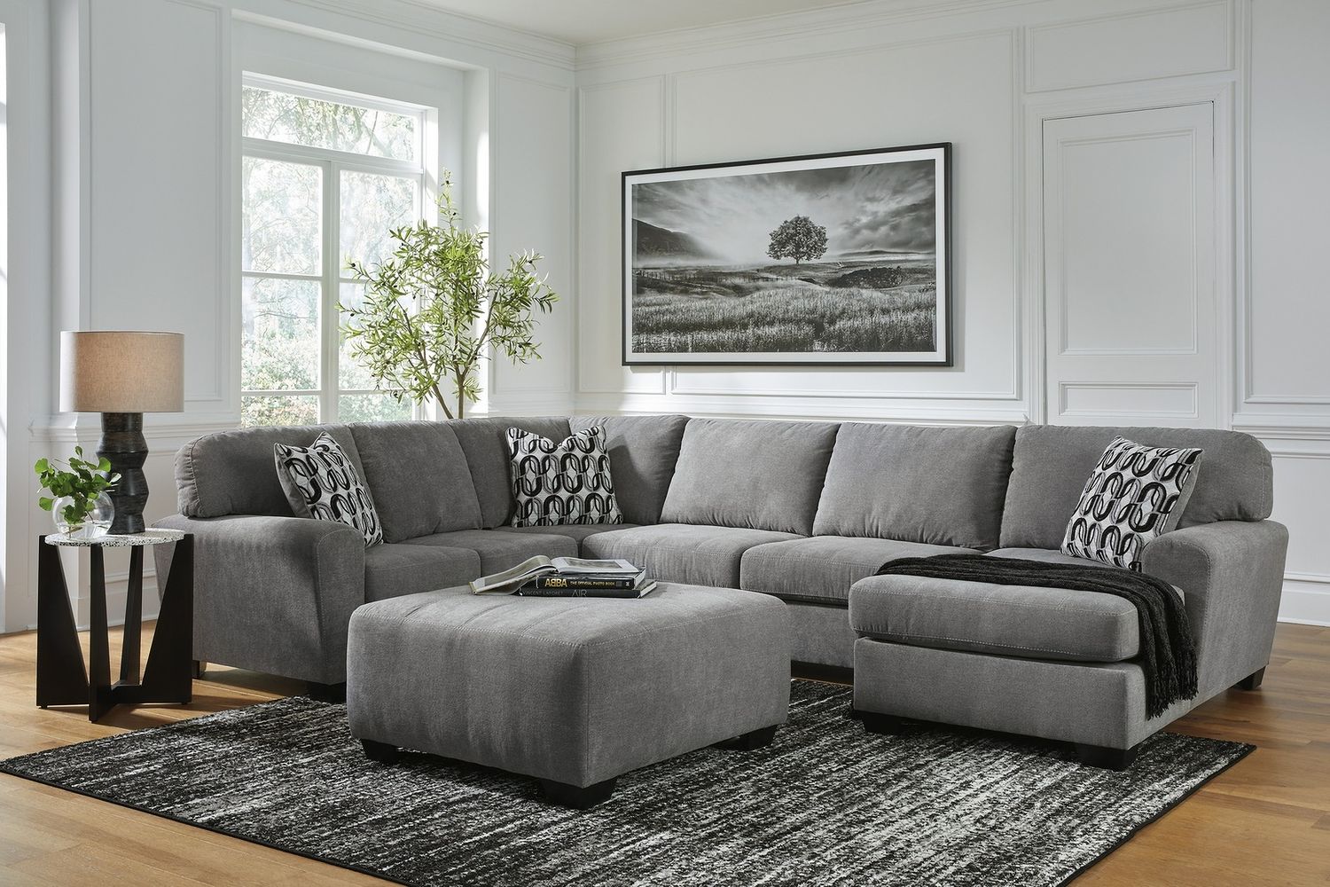 Birkdale Court Oversized Accent Ottoman In Gray 3240208