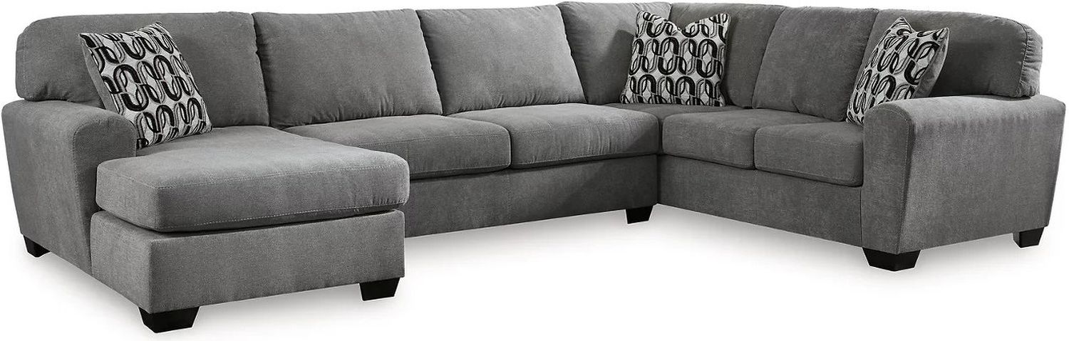 Birkdale Court 3-Piece Sectional With LAF Chaise In Gray 32402S1