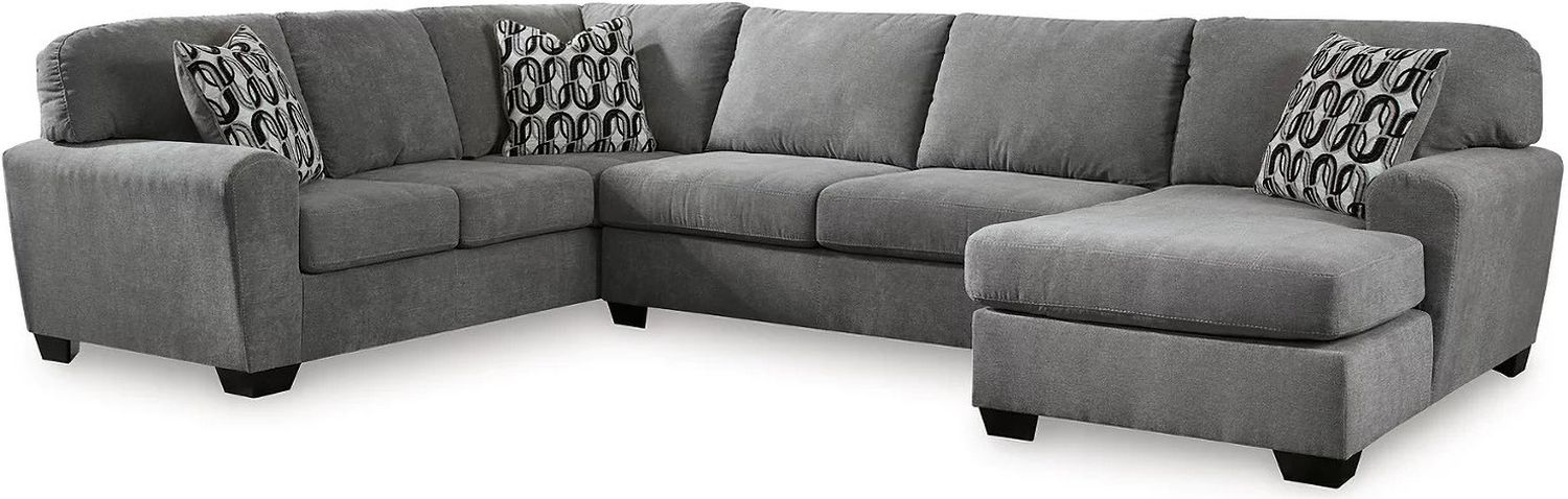 Birkdale Court 3-Piece Sectional With RAF Chaise In Gray 32402S2