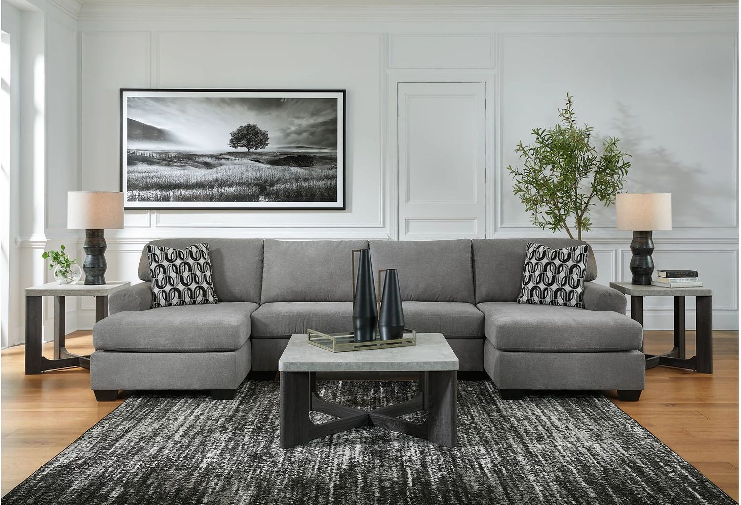 Birkdale Court 3-Piece Sectional In Gray 32402S3
