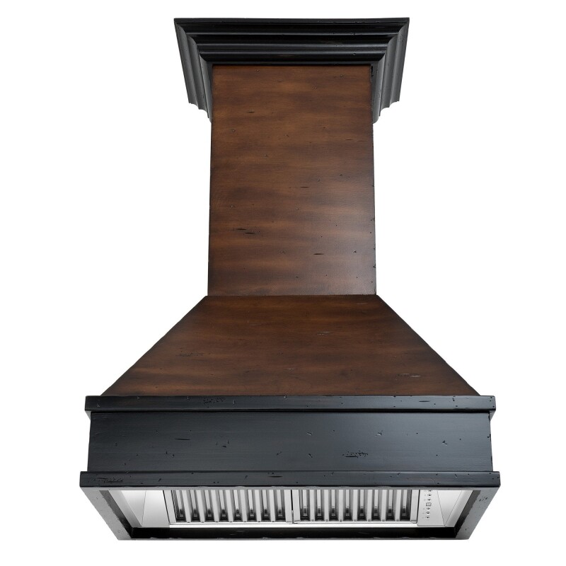 36" Ducted Wooden Wall Mount Range Hood and Hamilton - 36 inch 329AH36
