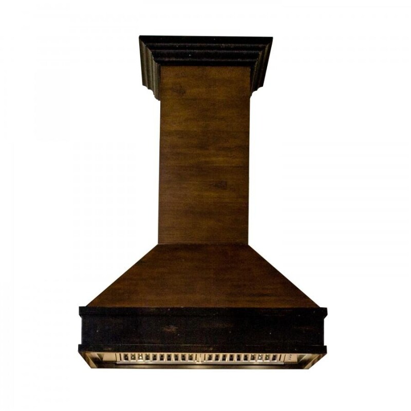 36" Ducted Wooden Wall Mount Range Hood and Hamilton - 36 inch 329AH36