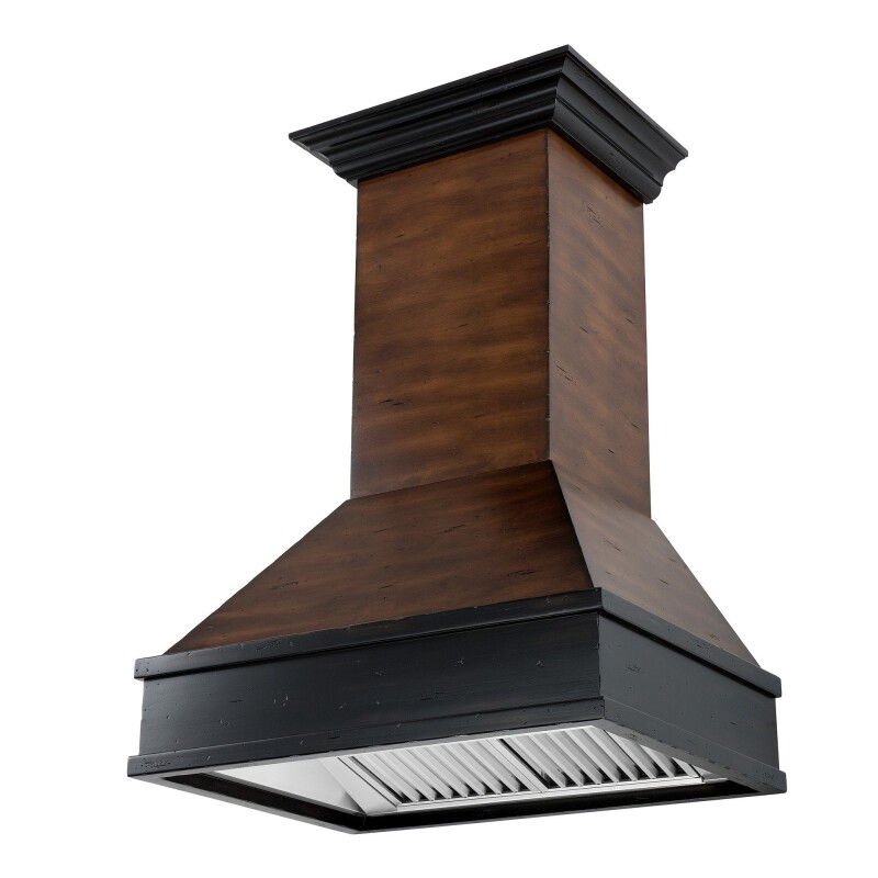 36" Ducted Wooden Wall Mount Range Hood and Hamilton - 36 inch 329AH36