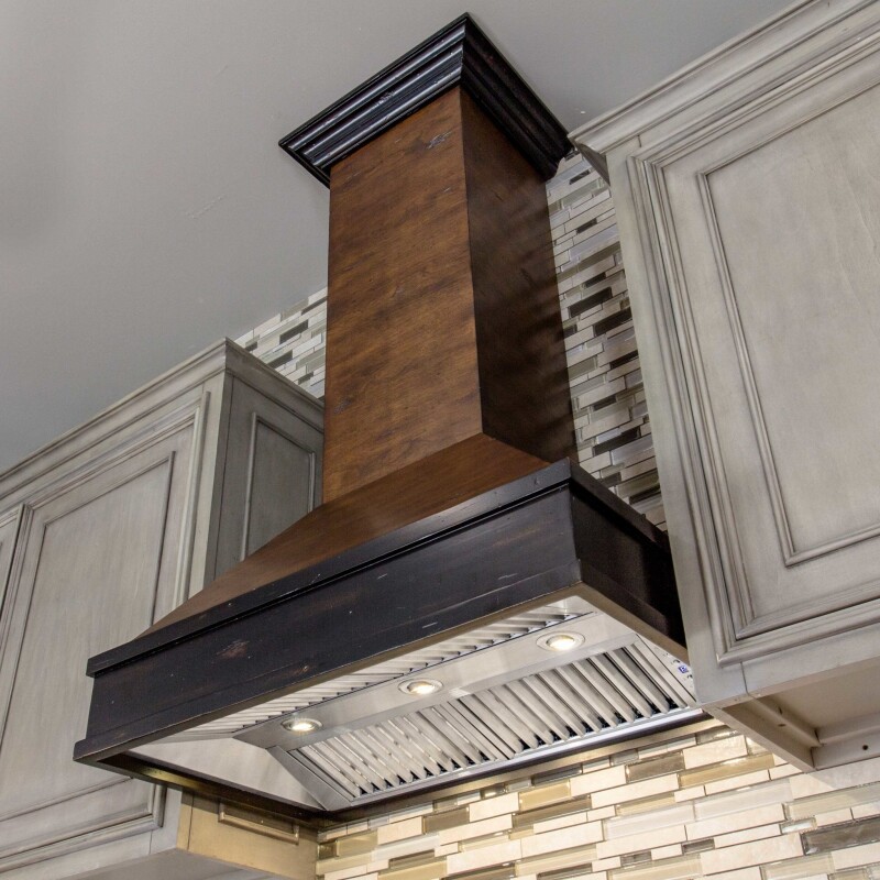 36" Ducted Wooden Wall Mount Range Hood and Hamilton - 36 inch 329AH36