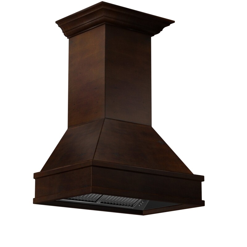 36" Wooden Wall Mount Range Hood and Hamilton - Includes Single Remote Motor - 36 Inch / 400 329WHRS36400