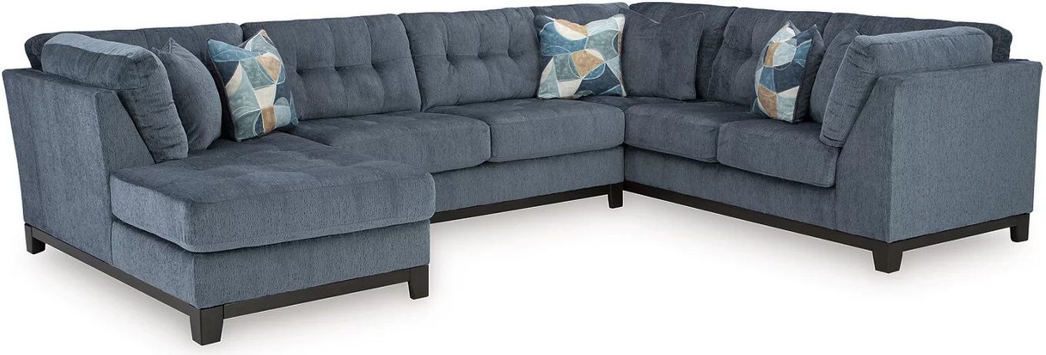 Maxon Place 3-Piece Sectional with Chaise In Navy 33003S1