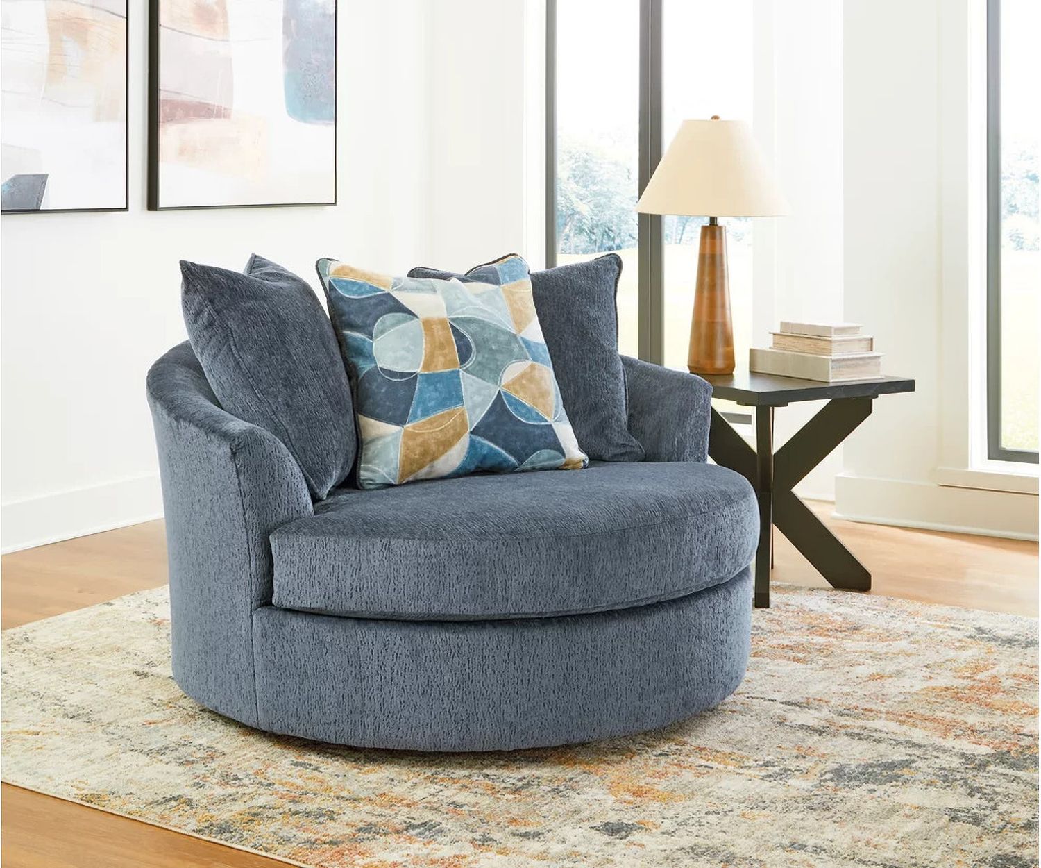 Maxon Place 3-Piece Sectional with Chaise In Navy 33003S1