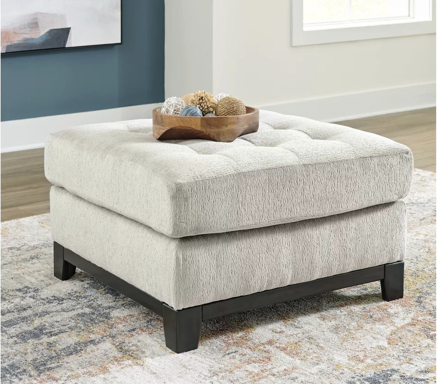 Maxon Place Oversized Accent Ottoman In Stone 3300408
