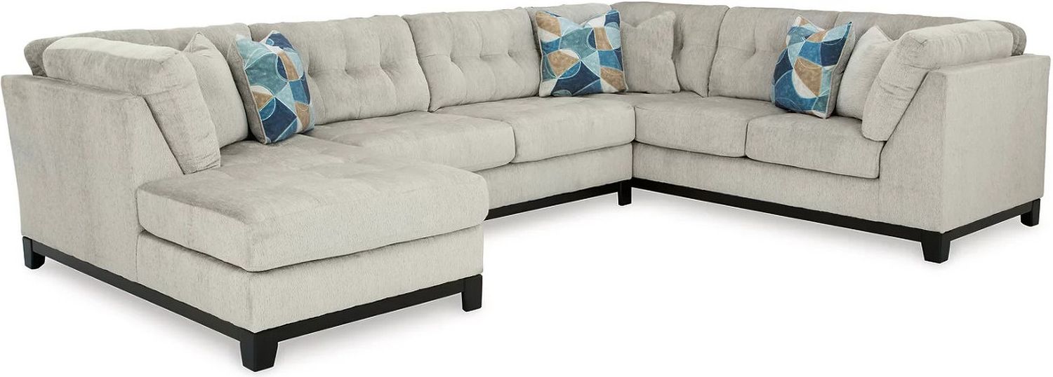 Maxon Place 3-Piece Sectional with Chaise In Stone 33004S1