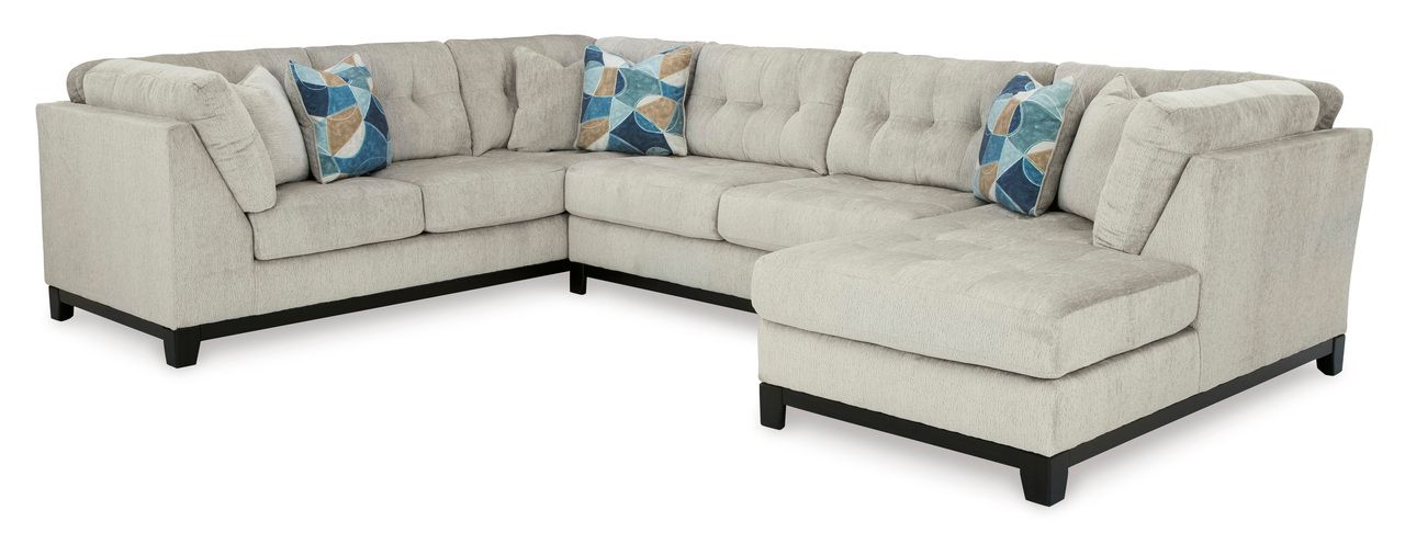 Maxon Place 3-Piece Sectional with Chaise In Stone 33004S1