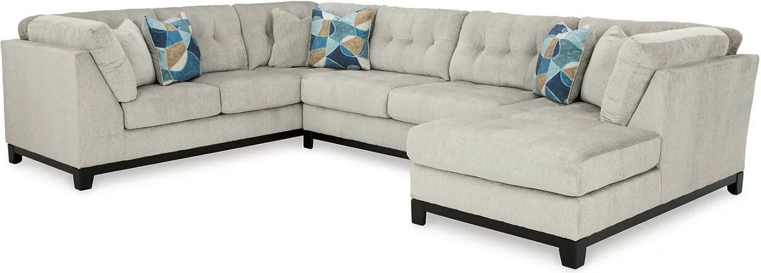 Maxon Place 3-Piece Sectional with Chaise In Stone 33004S2