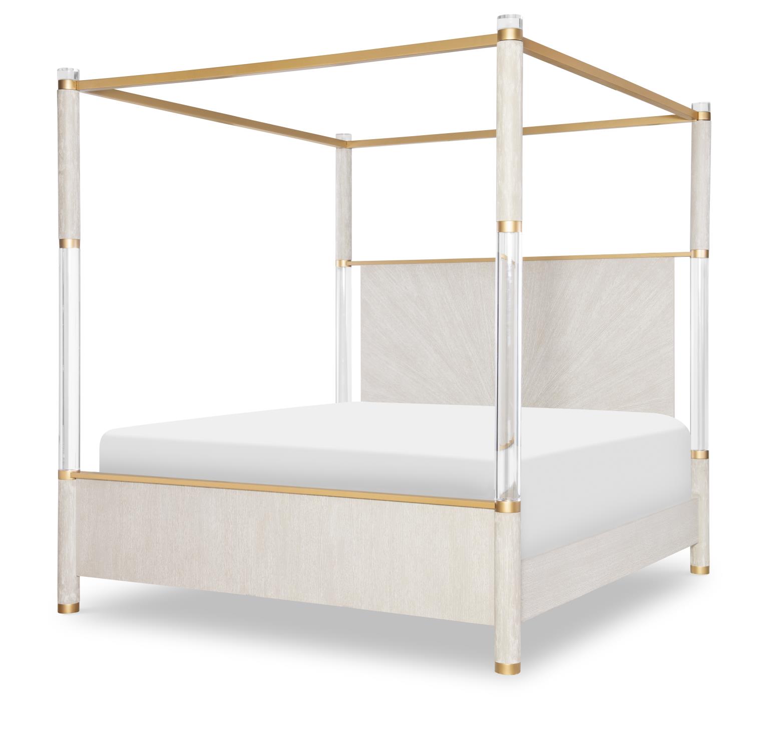 3300 Miramar BR Panel Bed Canopy Acrylic Posts Queen 5/0 33005005K