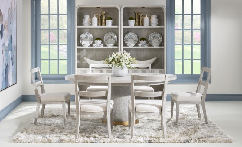 3300 Miramar DR Complete Round Dining Table 3300521K