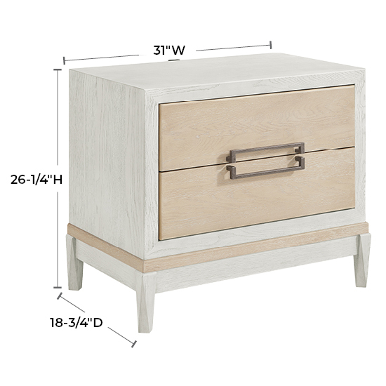Catalina 2-drawer Wide Nightstand 3309SAN
