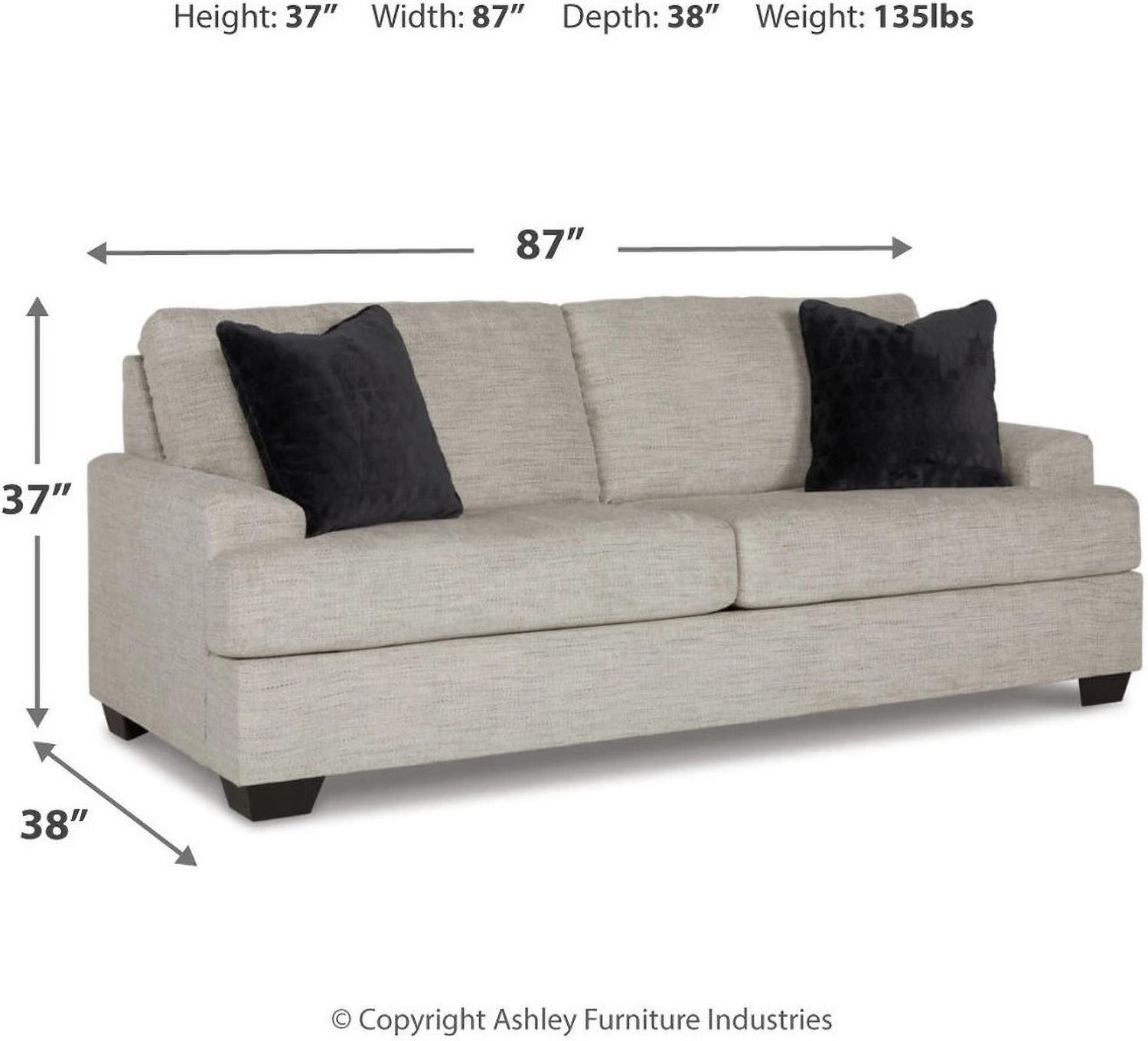 Vayda Sofa In Pebble 3310438