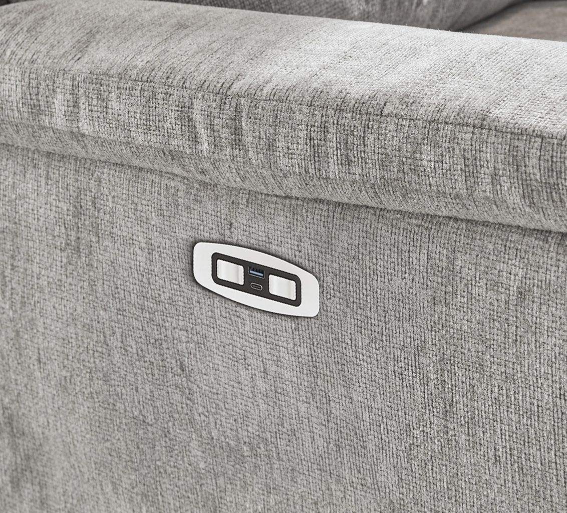 Barnsana Power Reclining Sofa In Ash 3320187