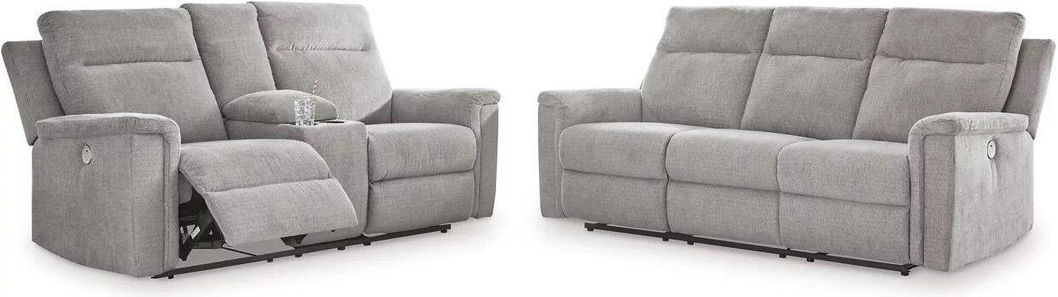 Barnsana Power Reclining Living Room Set In Ash 33201U1